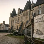 Château de fayolle dordogne : façade restaurée et parc verdoyant