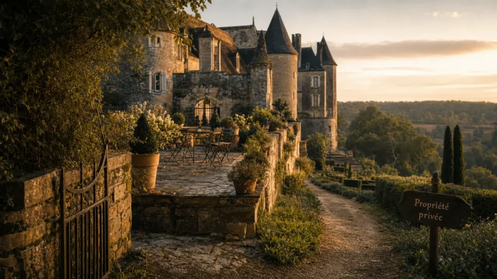 Château de mauriac dordogne, domaine privé avec jardins visitables
