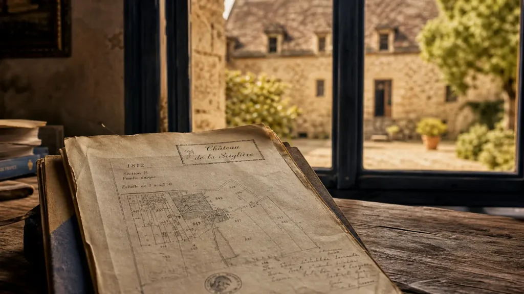 Château de seguilieres dordogne : plan et façade en pierre, visite
