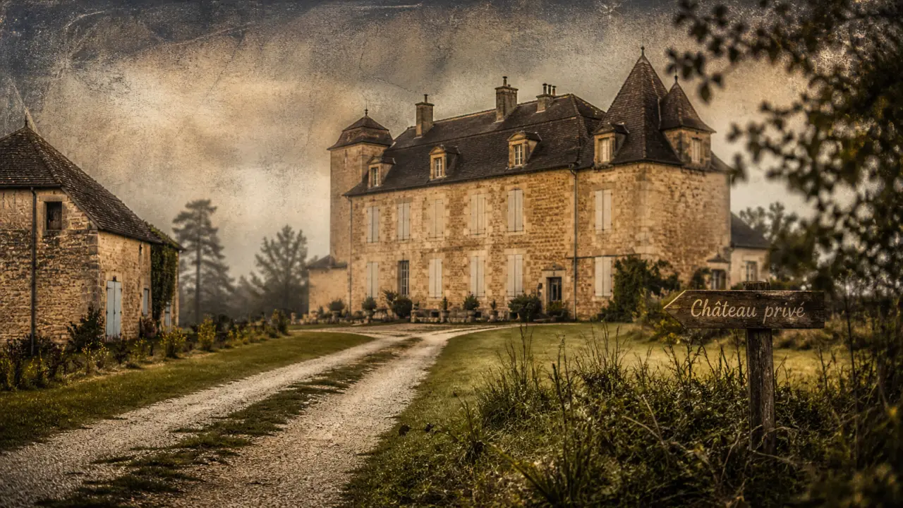 Château cubjac dordogne, vue du château privé
