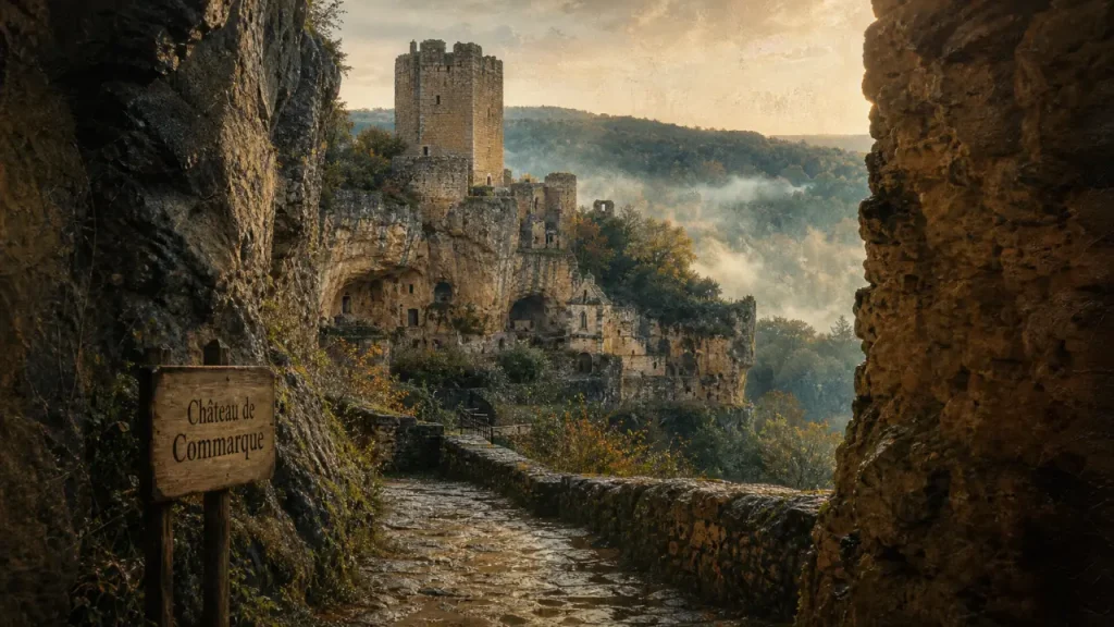 Château de Commarque en Dordogne : donjon, grotte préhistorique et visite pratique