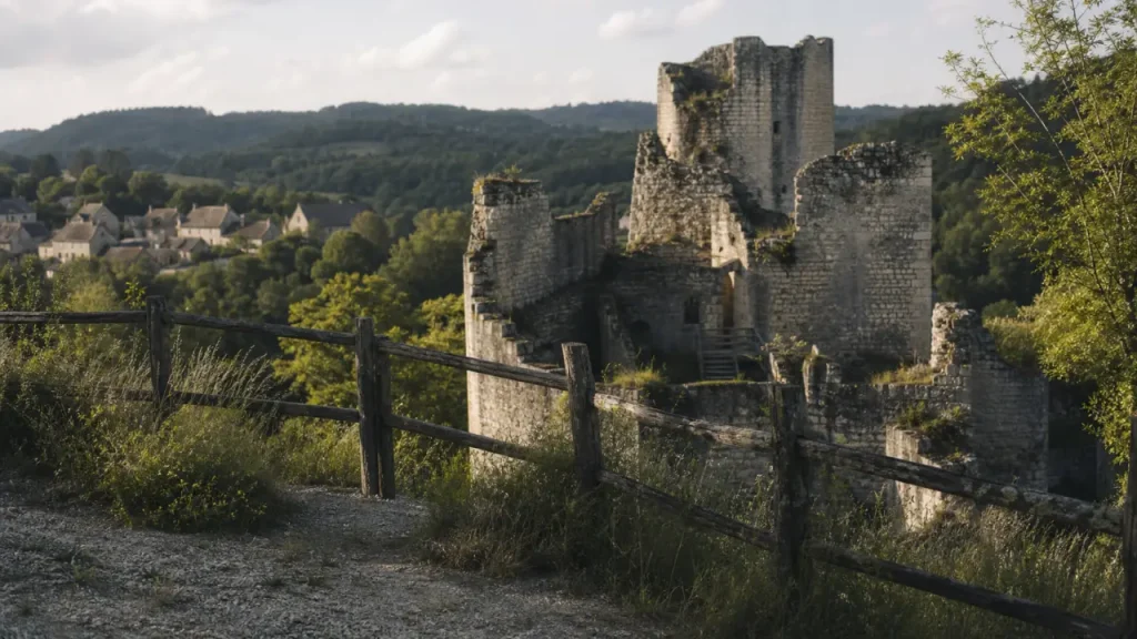 Ruines, classement et histoire du château de La Tour-Blanche en Dordogne