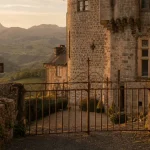 Château de la vigne dordogne : façade du château d’Ally, pierres et lierre