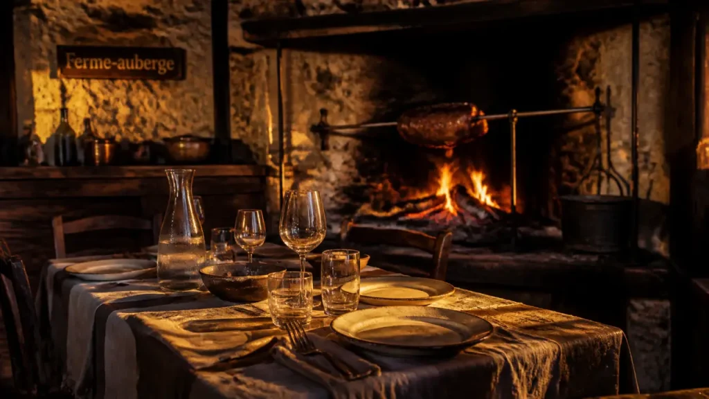Restaurant le gaulois villefranche du périgord : feu de bois et broche, ambiance cabane perchée