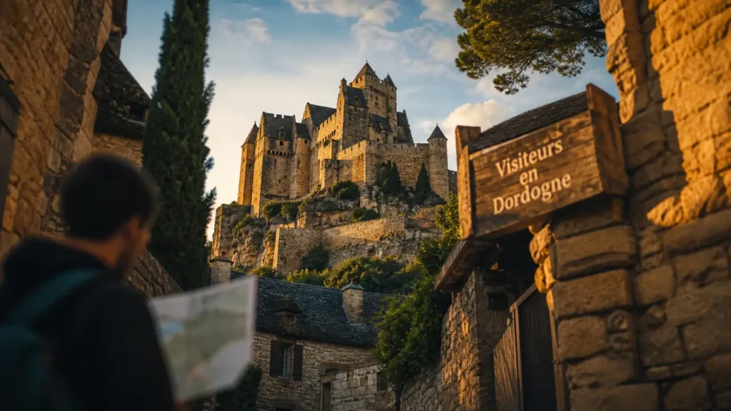 Château des visiteurs dordogne : Beynac surplombant la Dordogne