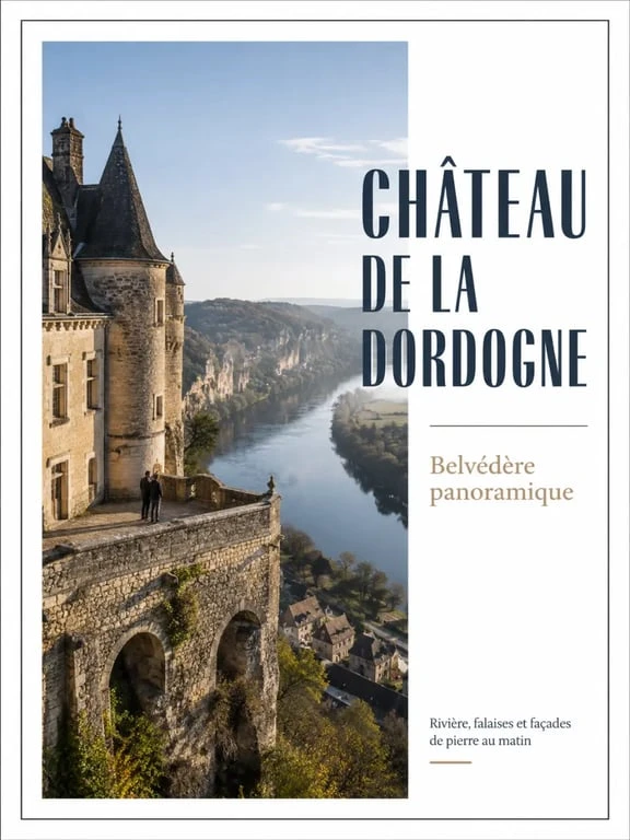 château Dordogne visite : château panoramique dans la vallée de la Dordogne