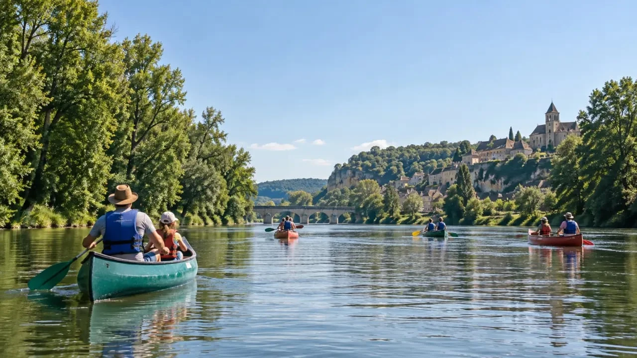 Canoë sur la Dordogne près de Bergerac