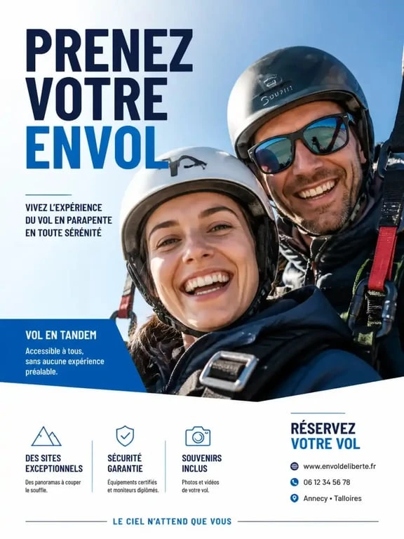Expérience de vol en tandem en parapente en Dordogne