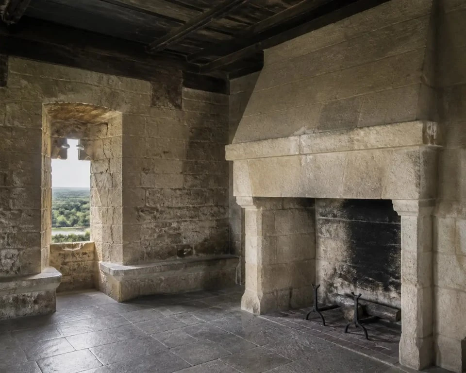 Château des visiteurs dordogne : salle médiévale du château de Beynac
