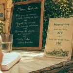 Restaurant le périgord menu terroir : ardoise menu du midi 27€ et carte du soir