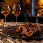 Restaurants Michelin Dordogne : filet de canard aux figues Bib Gourmand 2025