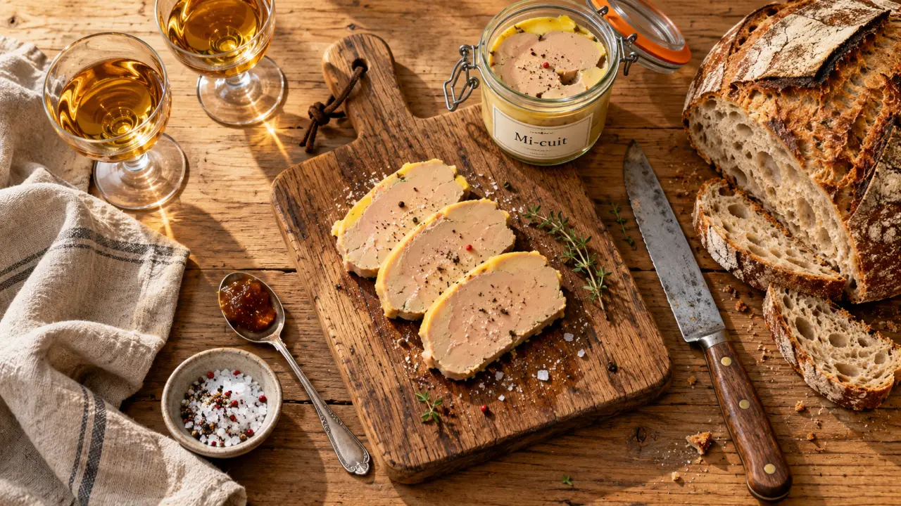 Tranches de foie gras d'oie dordogne : entier et mi-cuit